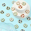 50Pcs 5 Colors Alloy Enamel Pendants ENAM-CJ0002-55-4