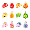 24Pcs 6 Colors Opaque Resin Pendants CRES-TA0001-78-1