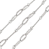304 Stainless Steel Textured Oval Link Chains CHS-H117-07P-1