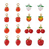 Spritewelry 16Pcs 8 Style Handmade Lampwork Pendants LAMP-SW0001-01-12