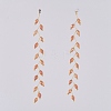 Electroplate Glass Beads Dangle Stud Earrings EJEW-JE03820-03-4