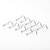 10Pcs 316L Surgical Stainless Steel Round Ball Fishtail Nose Rings WGE39F7-02-5