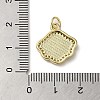 Brass Micro Pave Cubic Zirconia Pendants KK-Q808-35G-3