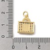 Brass Micro Pave Cubic Zirconia Charms KK-D431-058G-01-3