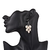 Halloween Theme Dyed Synthetic Turquoise Skull Dangle Earrings EJEW-TA00687-3