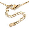 Ion Plating(IP) 304 Stainless Steel Heart Link Chain Necklaces for Women NJEW-F328-01G-3