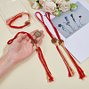 4Pcs 4 Styles Macrame Cotton Cord Hanging Ornaments HJEW-OC00276-3