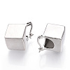 Brass Rhombus Thick Hoop Earrings for Women EJEW-F303-05P-2