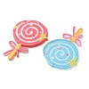 Embossed Printed Acrylic Big Pendants AC-CBAC02B-07-2