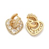 Rack Plating Heart Brass Micro Pave Clear Cubic Zirconia Hoop Earring for Women EJEW-C125-01G-4