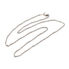 1.5mm Rack Plating Brass Singapore Chain Necklaces for Women Men MAK-L044-22P-1