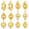 12Pcs 6 Styles Alloy Pendants FIND-SC0017-32-1