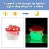 32Pcs 8 Style Luminous Mushroom Resin Display Ornaments DJEW-TA0001-02-14