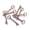 Tibetan Style Zinc Alloy Key Big Pendants EA11911Y-R-2