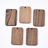 Undyed Walnut Wood Pendants X-WOOD-T023-05-1