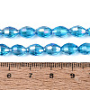 Electroplate Transparent Glass Beads Strands GL-N002-01A-A11-4