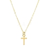 Brass Cross Pendants Necklace for Women NJEW-JN04911-01-1