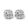 304 Stainless Steel knit Stud Earrings EJEW-B108-08P-4