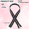 4Pcs #5 Nylon Coil Zippers Rainbow Zipper Tape SENE-CY0001-13A-01-2