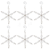 Snowflake Glass Pendant Decoration HJEW-GO00054-1