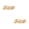 2Pcs Stainless Steel Micro Pave Cubic Zirconia Finger Rings RJEW-UN0003-10B-1