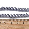 Baking Painted Pearlized Glass Pearl Round Bead Strands HY-XCP0001-22A-01-4