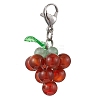 Grape Natural Carnelian Pendant Decoration HJEW-TA00293-02-1