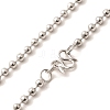 1.5mm Rack Plating Brass Ball Chain Necklaces for Women Men MAK-L044-63P-2