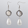 Natural Pearl Beads Dangle Earrings EJEW-JE02881-1