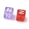 Spray Painted Transparent Acrylic Beads MACR-K365-07N-2