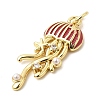 Brass Enamel Pendants KK-CJC0013-16G-02-2