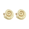 Snail Brass Stud Earrings EJEW-Q811-05G-1