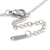 Non-Tarnish 304 Stainless Steel Cable Chain Round Beads Pendant Necklaces for Women NJEW-Z047-02P-4