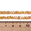 Electroplate Transparent Glass Beads Strands GLAA-N021-4mm-24-2