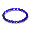 4mm Prism Faceted Rondelle Glass Beaded Stretch Bracelets for Women LS-EH2213-8-1