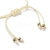 Sunflower Alloy Enamel Charms Braided Bracelets BJEW-A016-02-3