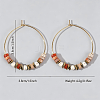 Bohemian Colorful Natural Stone Beaded Hoop Earrings for Women TC8754-7-1