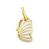 Real 18K Gold Plated Brass Enamel Charms KK-M293-33G-01-1