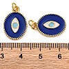 Brass Enamel Pendants KK-K339-08G-01-2