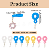 8Pcs 4 Colors Silicone Straw Pendants FIND-GO0003-51-2