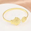 Marine Organism Brass Cuff Bangles for Women BJEW-D368-03H-G-2