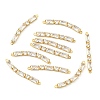SHEGRACE Brass Pave Clear Cubic Zirconia Connector Charms XGRQ3P965-641G-1