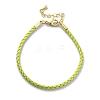 Polyester Cord Braided Bracelet Makings MAK-Z003-01G-32-1