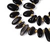 Natural Silver Sheen Obsidian Beads Strands G-Z091-A38-3