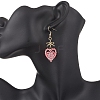 Handmade Glass Seed Beads Heart Dangle Earrings EJEW-MZ00577-03-3