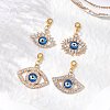 Evil Eye Alloy Rhinestone & Resin Pendant Decorations HJEW-JM02973-2