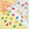 52Pcs 26 Style Spray Painted Alloy Charms PALLOY-PH0002-44-RS-7