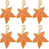 8Pcs 304 Stainless Steel Enamel Pendants STAS-BBC0005-36-1