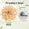 Flower Cloth Rhinestone Broochs JEWB-WH20009-06P-04-2