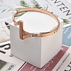 Ion Plating(IP) 304 Stainless Steel Hinged Bangles for Women BJEW-A011-20RG-2